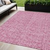 Blush And Ivory Floral Washable Indoor Outdoor Area Rug - 2 of 4