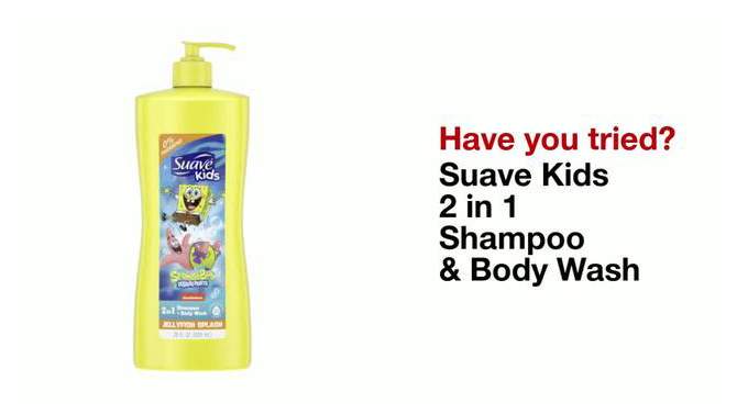 Suave Kids SpongeBob SquarePants Jellyfish Splash 2-in-1 Shampoo + Body Wash - 28 fl oz, 2 of 10, play video