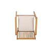 MOEPISY Set of 2 Patio Dining Chair, Sturdy Acacia Wood, Comfortable Waterproof Seating, 400 lbs Capacity, Natural Color Frame - 4 of 4