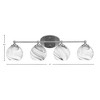 Toltec Lighting Capri 4 - Light Vanity in  Brushed Nickel with 5.75" Onyx Swirl Shade - 2 of 2