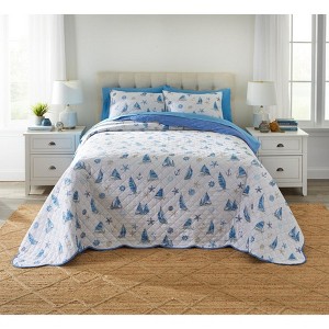 BrylaneHome BH Studio Scalloped Hem Bedspread - 1 of 4