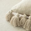16" Handwoven Cotton Throw Pillow Cover Flat Natural Design, Insert Included - 4 of 4