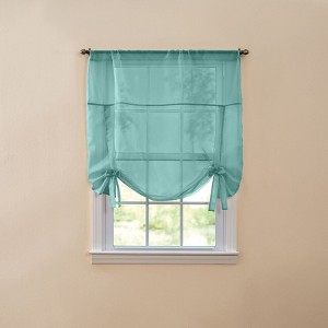 BrylaneHome BH Studio Sheer Voile Tie-Up Shade - 1 of 4