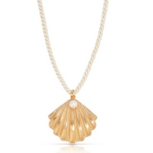 Scallop Shell Pendant Necklace - Ettika - 1 of 4