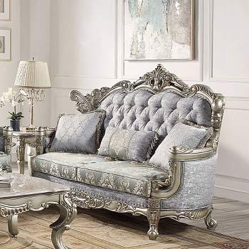 73" Miliani Sofa Fabric and Antique Bronze Finish - Acme Furniture