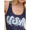 VENUS Womens Americana Sequin Tank Top - 4 of 4