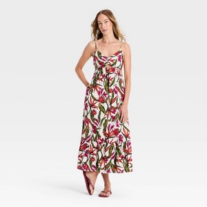 beaded maxi dresses SAU LEE Marci Beaded Maxi Dress, White