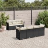 vidaXL Garden Sofa Set Black, Cream White - 2 of 4
