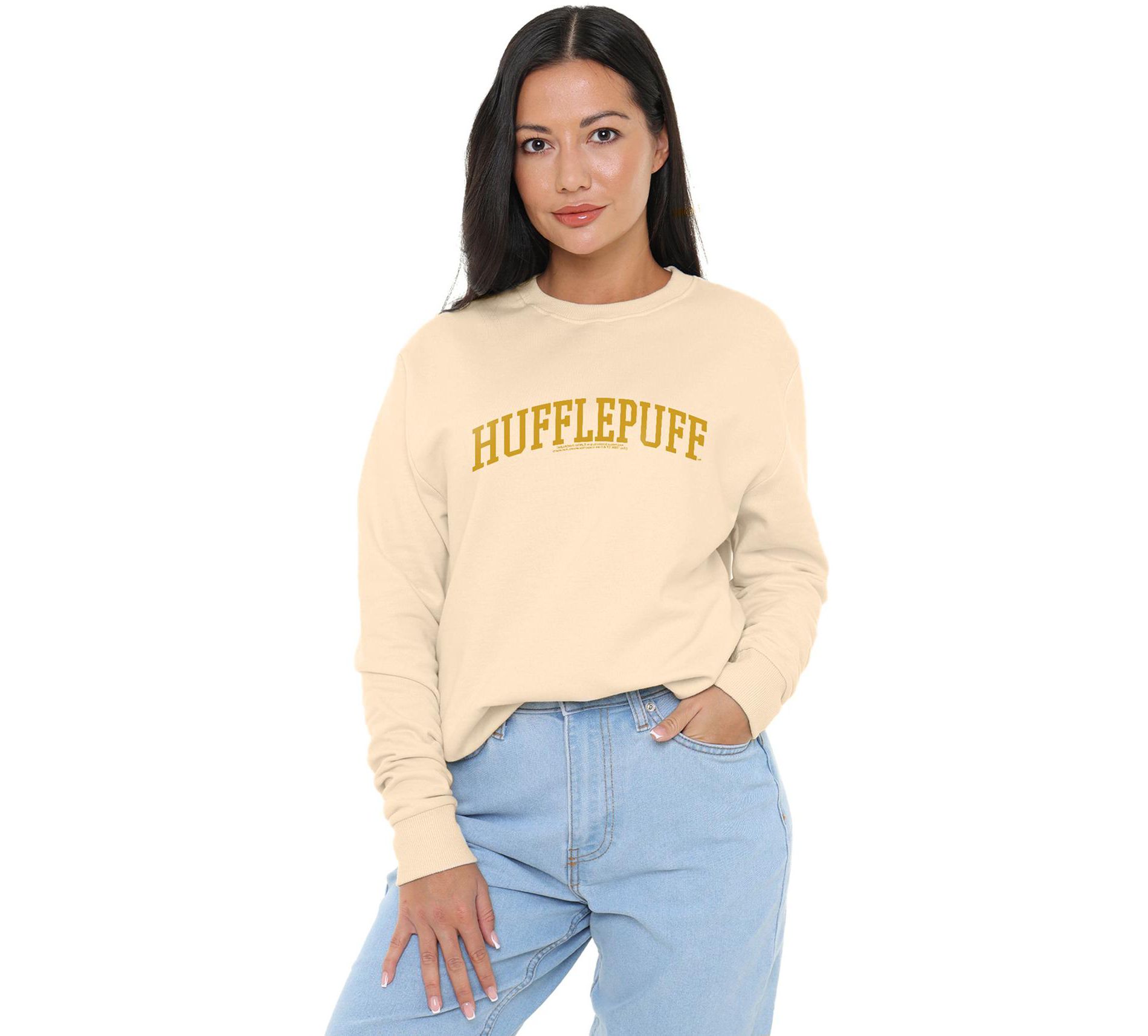 Women's Harry Potter Hufflepuff Collegiate Crew Sweatshirt