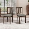 5 PCS Rustic Dining Table Set Wooden Dining Set with 4 Upholstered Dining Chairs & Square Kitchen Table, Farmhouse, Mid Century Modern-ModernLuxe - 3 of 4