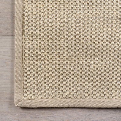 Chino Beige Wool and Sisal 6' x 9' Rectangular Area Rug