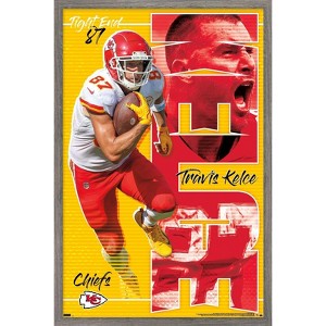 Trends International NFL Kansas City Chiefs - Travis Kelce 22 Framed Wall Poster Prints - 1 of 4