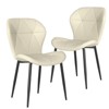 Dining Chairs,Modern Dining Room Chair Diamond Leather with Wooden and Metal Frame - 2 of 4