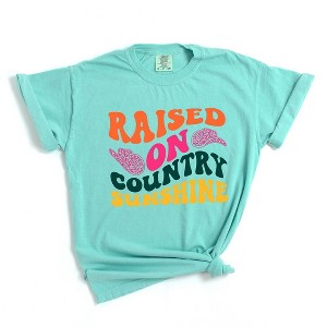 Simply Sage Market Women's Raised On Country Hat Short Sleeve Garment Dyed Tee - 1 of 2