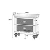 NicBex Nightstand with 2 Drawers,1pc Side Table with Storage Space and Metal Handle,Modern Bedside Table for Bedroom,Living Room - 3 of 4