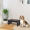 DSVIMOY 23" Wooden Dog Food Bowls, Pet Elevated Feeding Station, Black, 23"*12"*10" - 4 of 4