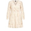 Women's Plus Size Lace Fly Away Dress - beige | CITY CHIC - 4 of 4