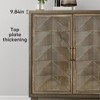 ORRD Vintage Sideboard Buffet Cabinet with 4 Doors, Large Storage Console Table for Kitchen, Dining Room, Living Room, Hallway, Entryway, Brown - 3 of 4