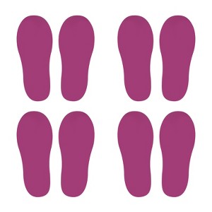 Unique Bargains Home Classroom Floors Stairs Decal PVC Footprint Sticker 4 Pairs - 1 of 4