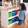 Guidecraft Arts and Crafts Center - White: Toddler Table & Craft Desk with Chairs, Storage, Paper Roller | Wooden Learning & Activity Table for Kids - 4 of 4