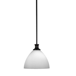 Toltec Lighting Carina 1 - Light Pendant in  Matte Black with 10.75" Opal Frosted Shade - 1 of 1