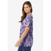 Woman Within Plus Size Perfect Printed Short-Sleeve Scoopneck Tee - 4 of 4