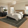 Machine Washable Area Rugs for Living Room, Non-Slip Modern Carpet with Geometric Border for Dining Room & Nursery - 3 of 4
