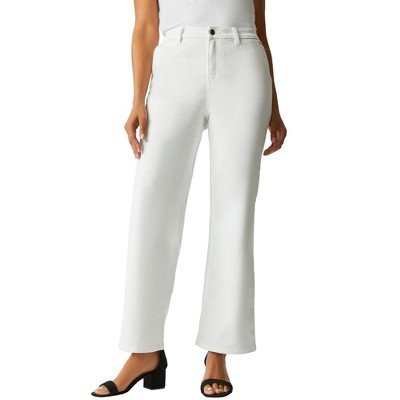Jessica London Women's Plus Size True Fit Stretch Denim Wide Leg Jean