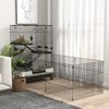 PawHut 45" Small Animal Cage with Wheels, 4-Level Portable Bunny Cage, Chinchilla Ferret Cage with Removable Tray, Platforms and Ramps, Black - 2 of 4