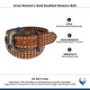 Ariat Women's Gold Studded Western Belt - 3 of 4