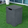 Elementi 15.7" Propane Tank Cover Concrete Hideaway Table for 20 lb Tank - 4 of 4