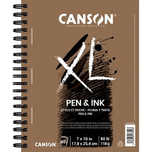 Canson XL Series Pen & Ink Pad, Side Wire Binding, 60 Sheet, 7x10 inch, 1 Count - 1 of 1
