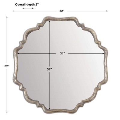 Quatrefoil Silver Wall Mount Accent Mirror