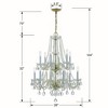 Crystorama Lighting Traditional Crystal 12 - Light Chandelier in  Polished Brass - 4 of 4