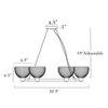 LNC Hairurin 6-Light 30.9" Modern Wagon Wheel Candle Oversized Chandelier, Matte Black and Polished with Strip Glass - 3 of 4