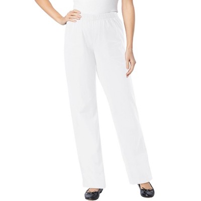 Woman Within Women's Plus Size Petite Wide-Leg Fineline Denim Jean
