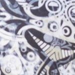 black white print