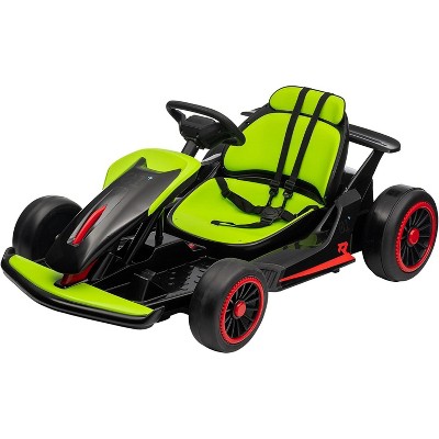 Go Kart for Kids, 24V Drift Kart with 2X200W Strong Motor, 7AH Big Battery, Electric Pedals, Electric Go Kart Outdoor Race Toy