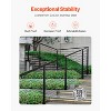 VEVOR Cable Railing Post, 42x1x2 Inch Stair Railing Post, with Pre-Drilled 30° Angled Holes, Post with Horizontal and Curved Bracket, 1-Pack, Black - 4 of 4