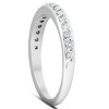 Pompeii3 1/3Ct Diamond Wedding Ring 14k White Gold Womens 16 Stone Band - 2 of 4