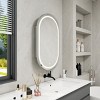Bathroom Cabinets For Wall, Bathroom Cabinets With Mirror, Wall Cabinets With Led-Lit Makeup Mirror With 3 Adjustable Light Colors-Cuddlewood - 3 of 4