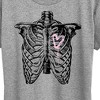 Women's - Instant Message - Ribcage Bleeding Heart Short Sleeve Graphic T-Shirt - 2 of 4