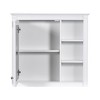 Cesicia 30'' x 28'' white Medicine Cabinet with Mirror with 3 Open Shelves (Not Include Bathroom Vanity ) - 3 of 4