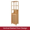 VANIRROR Bamboo Bathroom Storage Floor Cabinet, Tall 6 Tiers Shelving Unit Tower  Rack For Bathroom, Living Room, Laundry, 30.34*15.96*9.85", Natural - 4 of 4