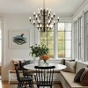 Baoure Black Farmhouse Candle Chandelier Round Rustic Modern Light Fixture High Ceiling Chandeliers 30 Light 31.2in for Living Room Dining Room Foyer - 2 of 4