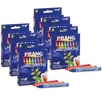Prang® Soybean Crayons, Large, 8 Colors Per Pack, 6 Packs