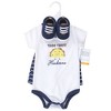 Hudson Baby Infant Boy Cotton Bodysuit, Shorts and Shoe 3pc Set, Handsome Taco - 2 of 4