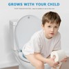 Round Toilet Seat with Toddler Seat Built in - Fits Both Adults and Children, Soft-Close & Non-Slip Design, Easy Installation & Cleaning, Blue - 2 of 4