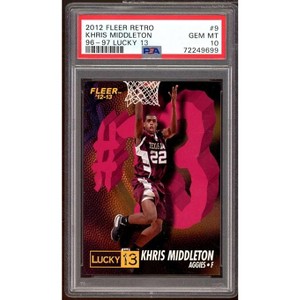 Khris Middleton Rookie Card 2012-13 Fleer Retro 96-97 Lucky 13 #9 PSA 10 - 1 of 2