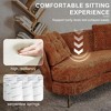 CAVINAS Polyester Loveseat Sofa Chair, Upholstered Couch with Golden Metal Legs, Club 2-Seat Sofa for Living Room Reading Room Bedroom Apartment - 2 of 4